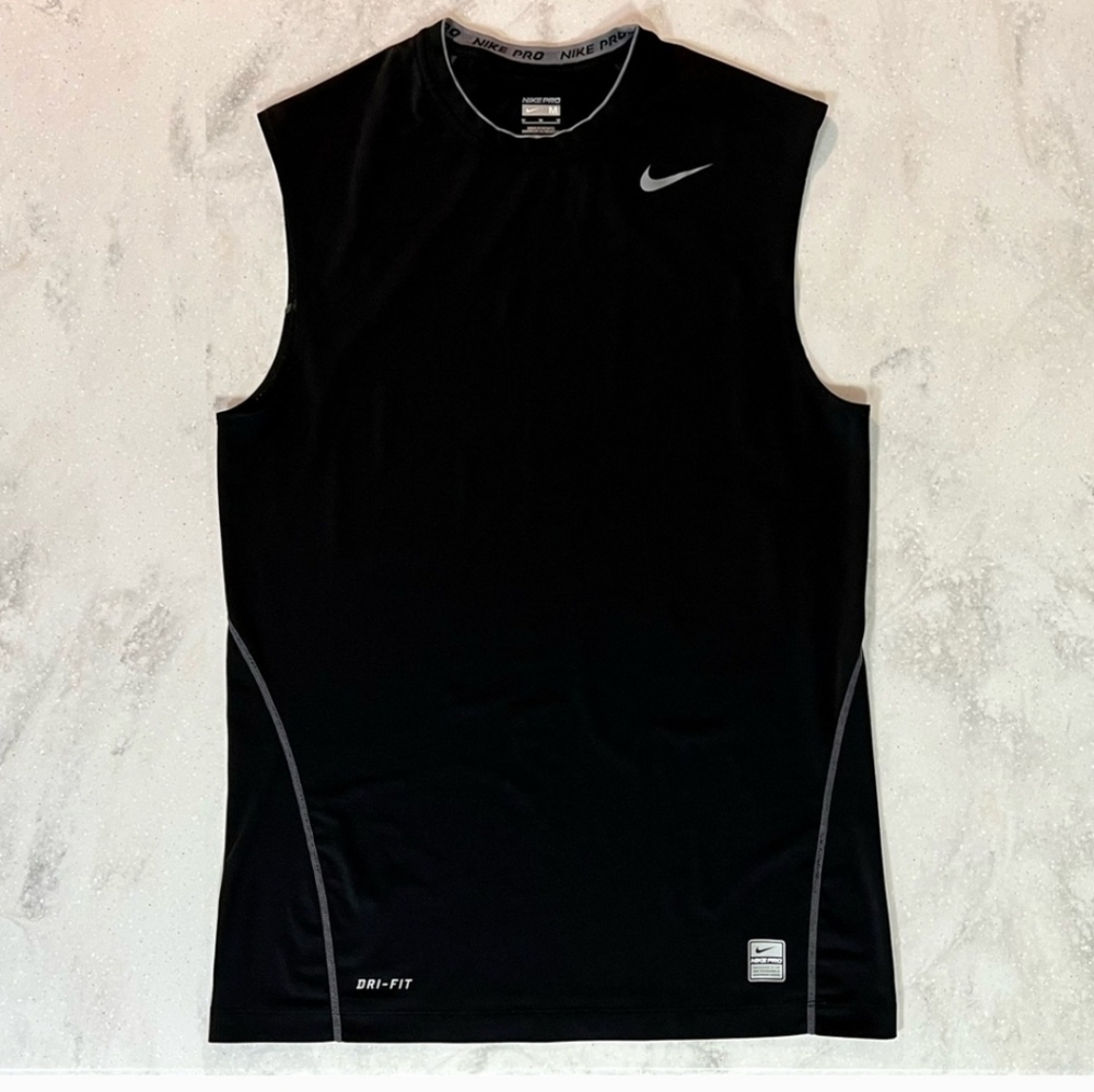 Nike Pro Men's Dri-FIT Slim Sleeveless Shirt SizeS T3 - Picture 2 of 7